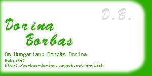 dorina borbas business card